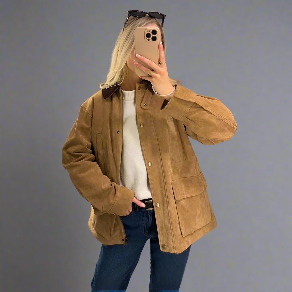 Ally closet Suede jackets fall coat - GoSobiShop Boutique