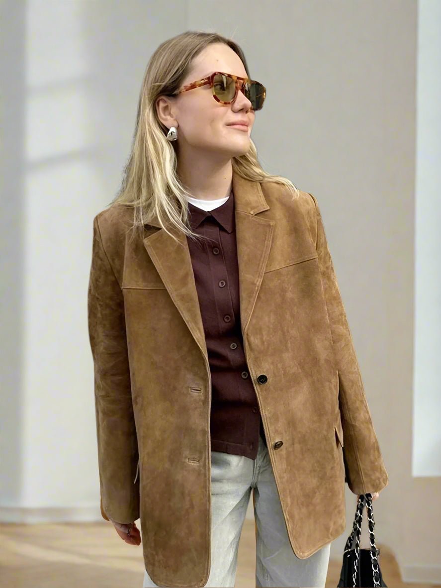 Ally Suede Leather Fall Jacket - GoSobiShop Boutique