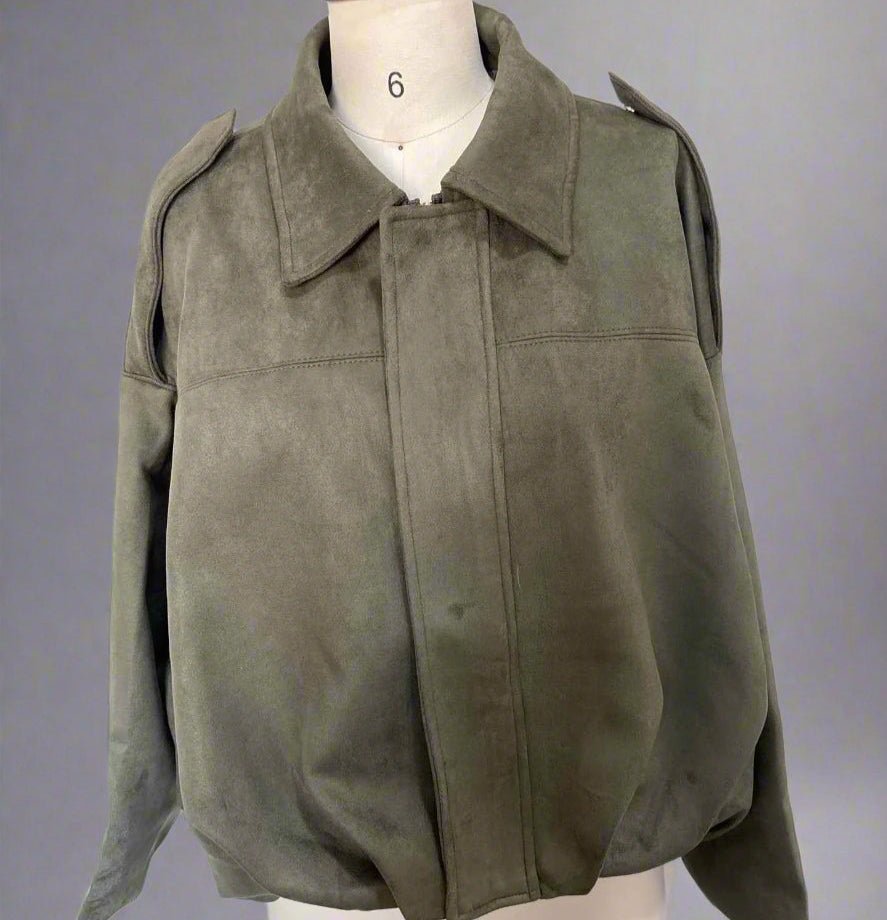 Ally Suede Leather Fall Jacket - GoSobiShop Boutique