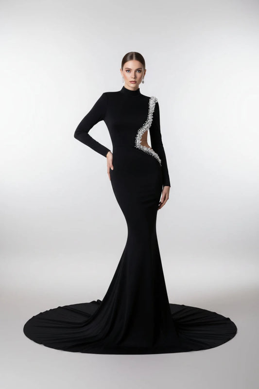 Beaded Mermaid Evening Gown - GoSobiShop Boutique