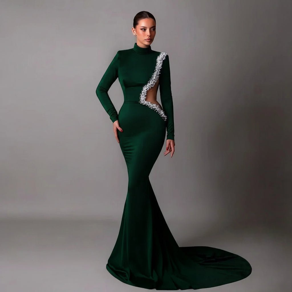 Beaded Mermaid Evening Gown - GoSobiShop Boutique