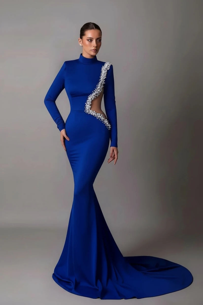 Beaded Mermaid Evening Gown - GoSobiShop Boutique