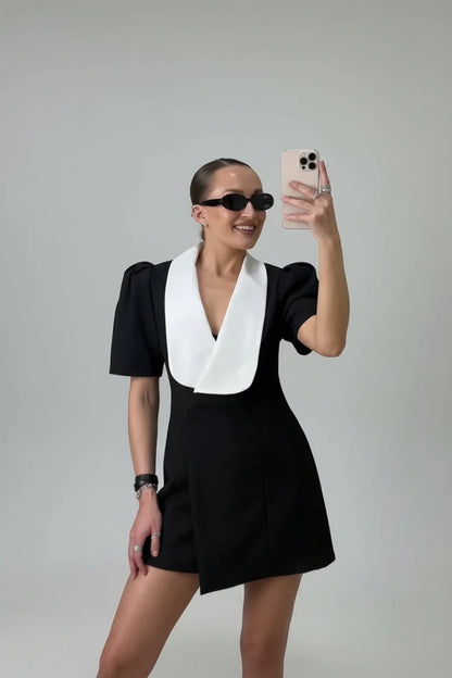 Bianca Color-Block Blazer Dress - GoSobiShop Boutique