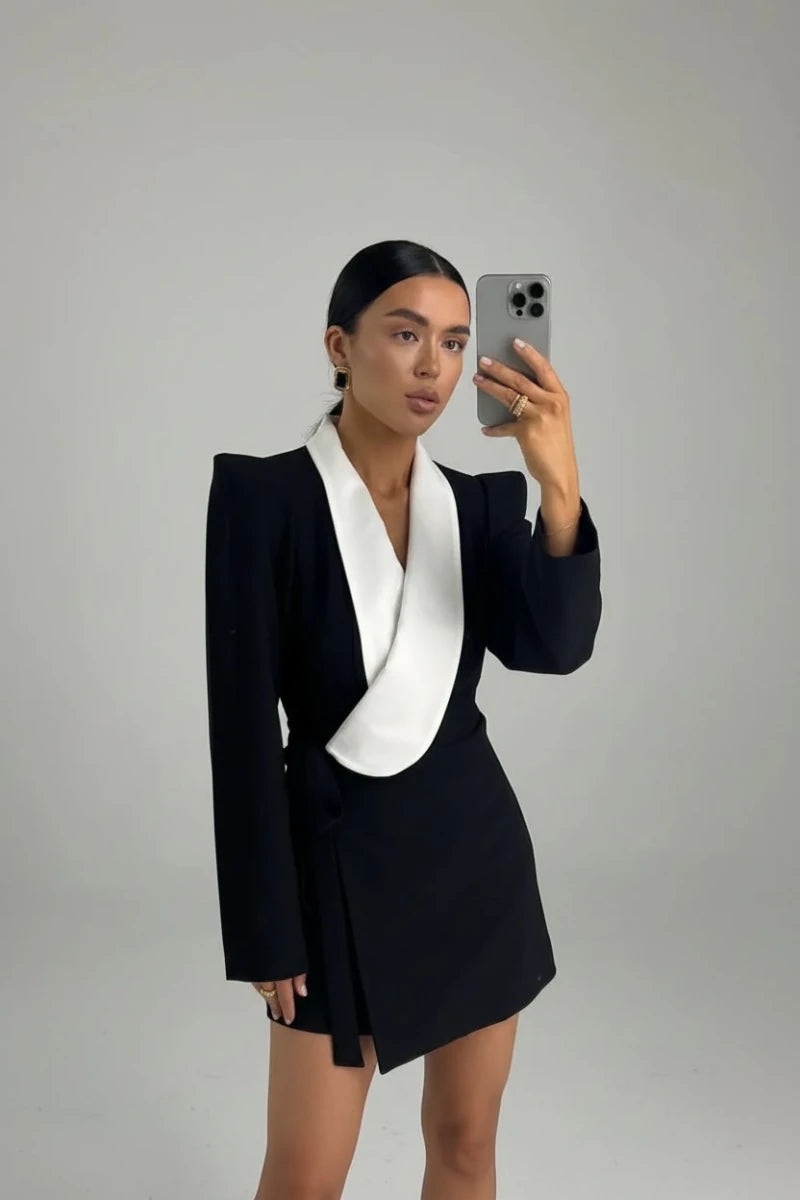 Bianca Color-Block Blazer Dress - GoSobiShop Boutique