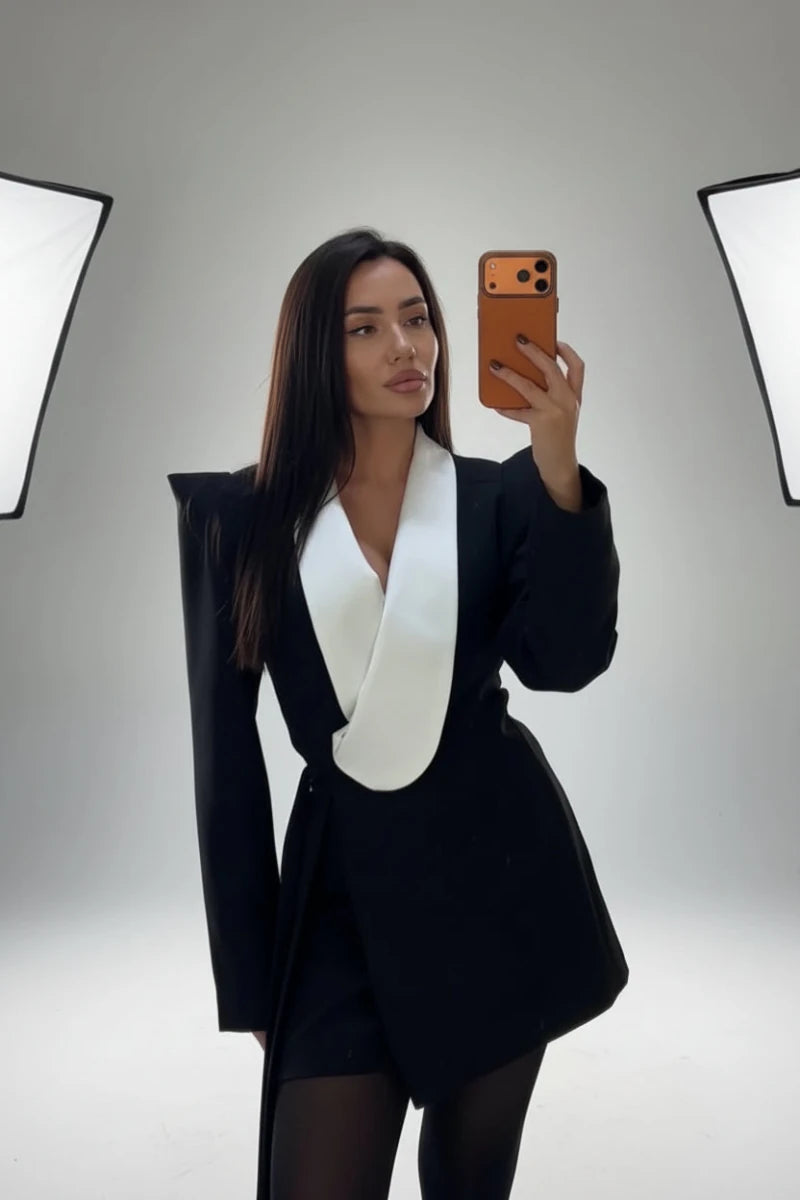Bianca Color-Block Blazer Dress - GoSobiShop Boutique