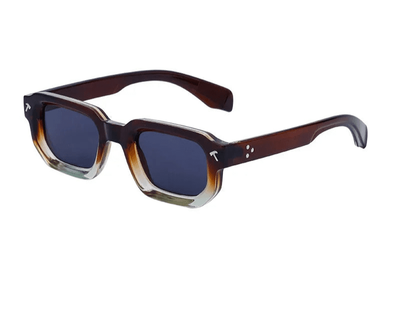 Black Phantom Polarized Square Luxury Designer Sunglasses - GoSobiShop Boutique