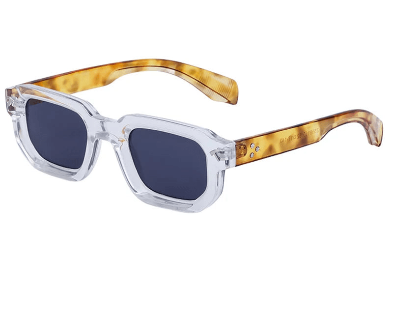 Black Phantom Polarized Square Luxury Designer Sunglasses - GoSobiShop Boutique