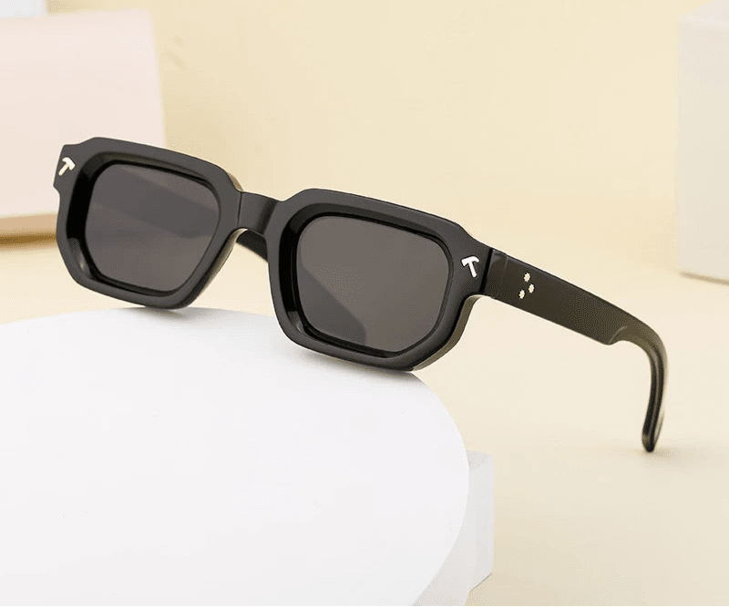 Black Phantom Polarized Square Luxury Designer Sunglasses - GoSobiShop Boutique
