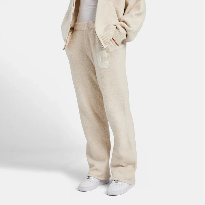 C - Tracksuit wool knit zipper hoodie knit wool sweatpants fall tops - GoSobiShop Boutique