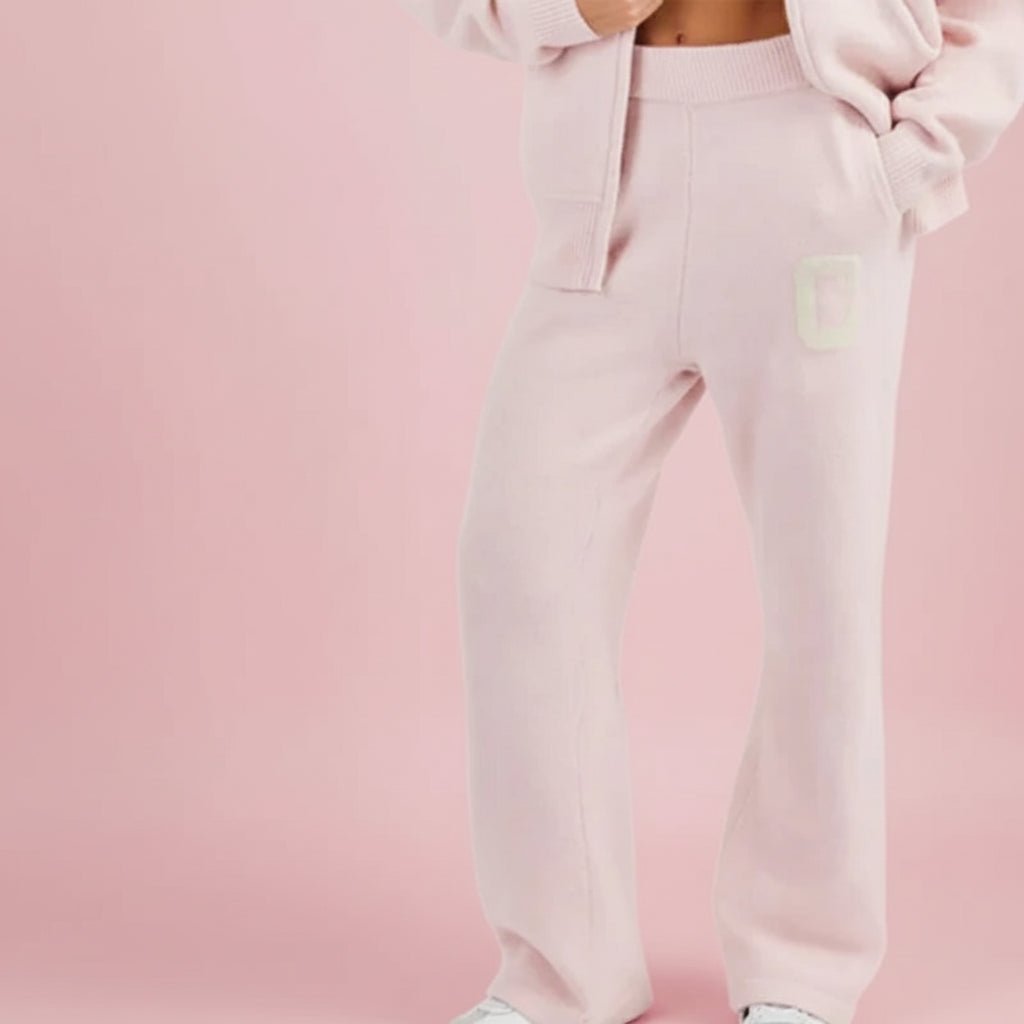 C - Tracksuit wool knit zipper hoodie knit wool sweatpants fall tops - GoSobiShop Boutique