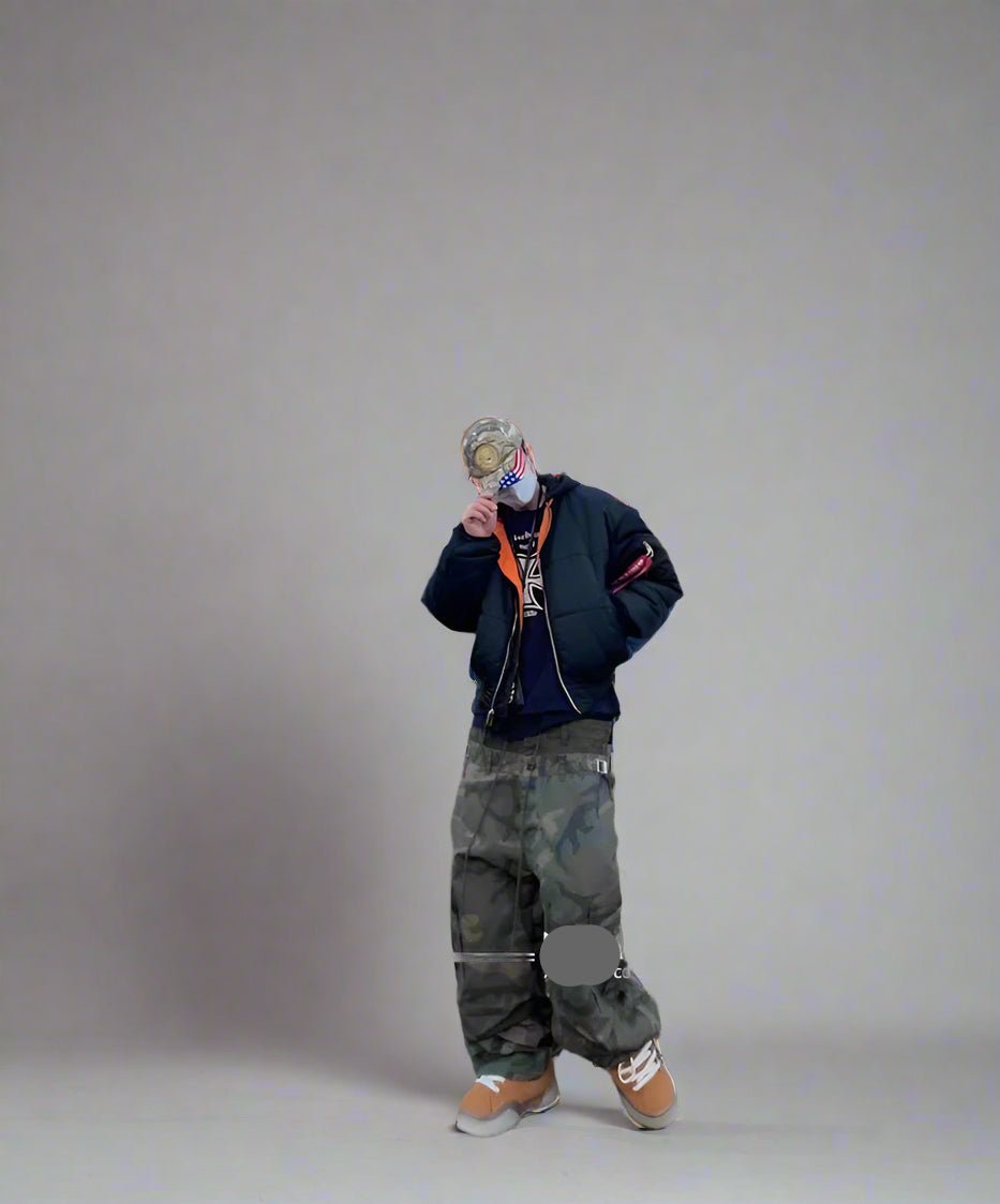 Camo cut up multi - pockets baggy pants - GoSobiShop Boutique