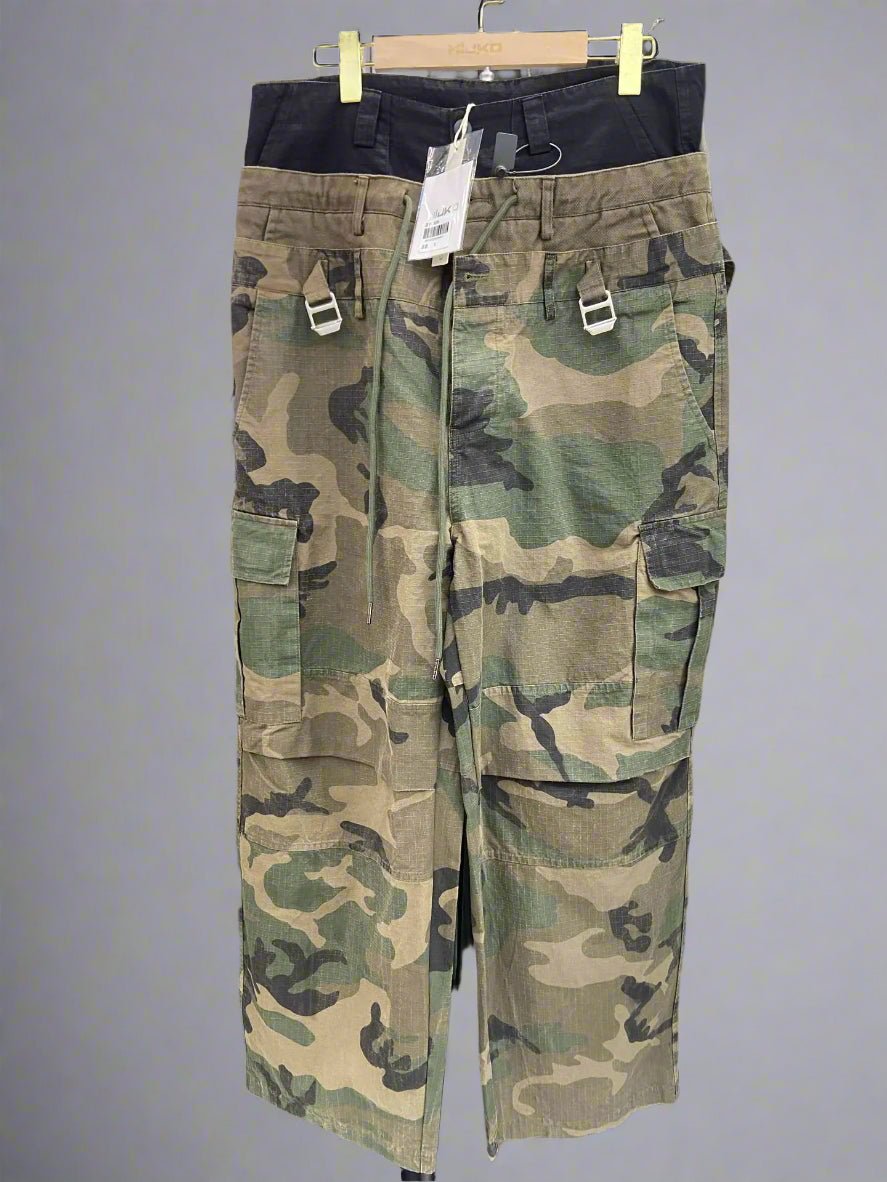 Camo cut up multi - pockets baggy pants - GoSobiShop Boutique