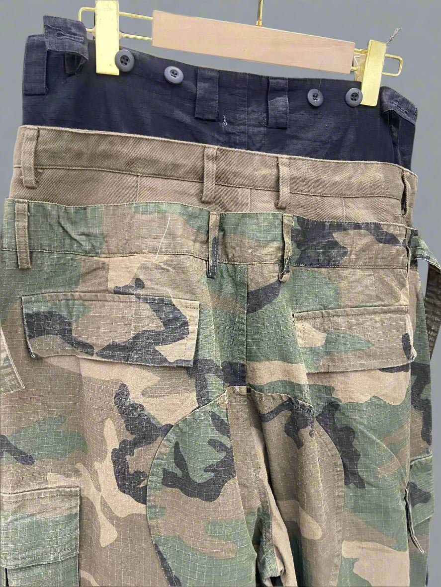 Camo cut up multi - pockets baggy pants - GoSobiShop Boutique