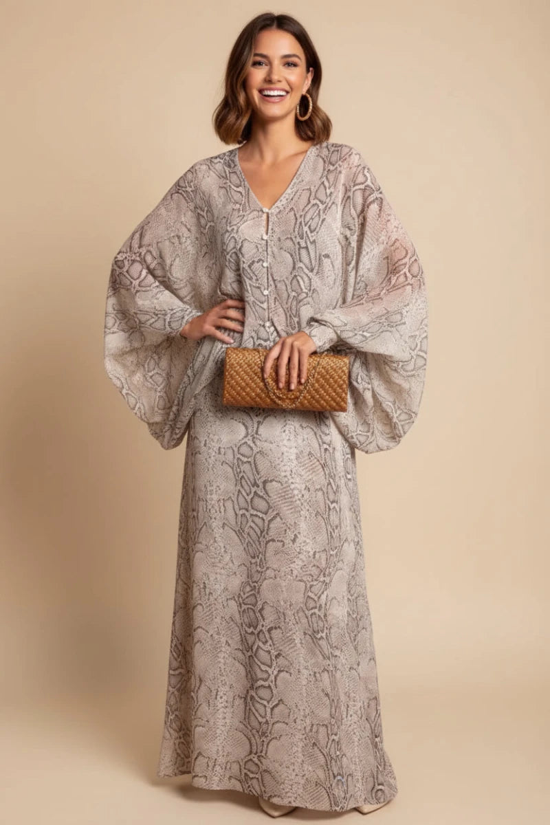 Casual chic boho two piece snake print set spring fashion 2026. - GoSobiShop Boutique