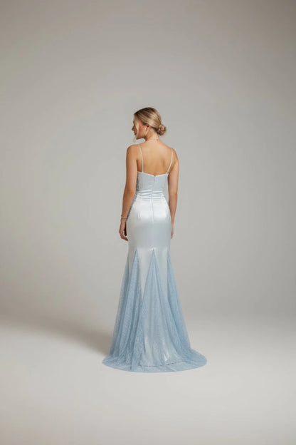 Celeste Satin Patchwork Maxi Dress - GoSobiShop Boutique