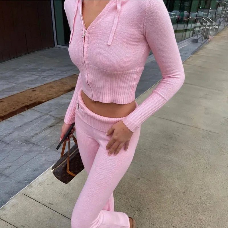 Comfy Knitted 2 Piece Set loungewear set - GoSobiShop Boutique