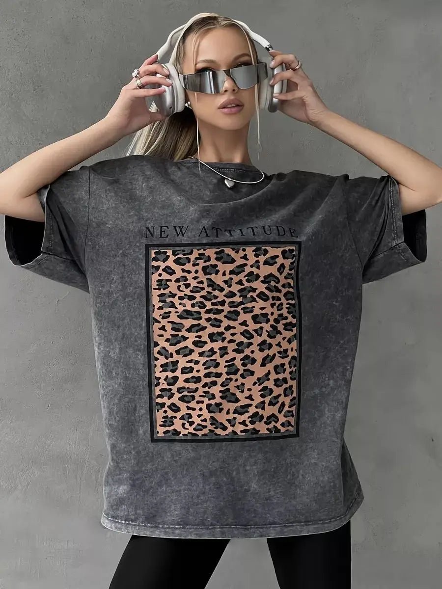 Cotton Washed Oversized Gym Graphic tees` - GoSobiShop Boutique