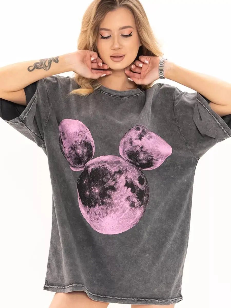 Cotton Washed Oversized Gym Graphic tees` - GoSobiShop Boutique