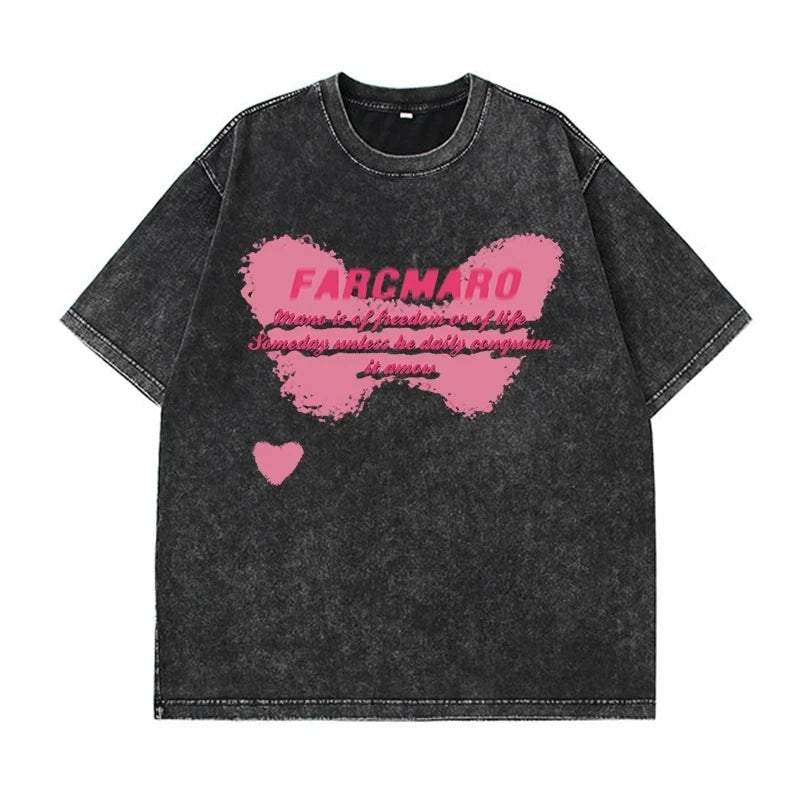Cotton Washed Oversized Gym Graphic tees` - GoSobiShop Boutique