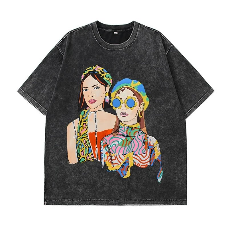 Cotton Washed Oversized Gym Graphic tees` - GoSobiShop Boutique
