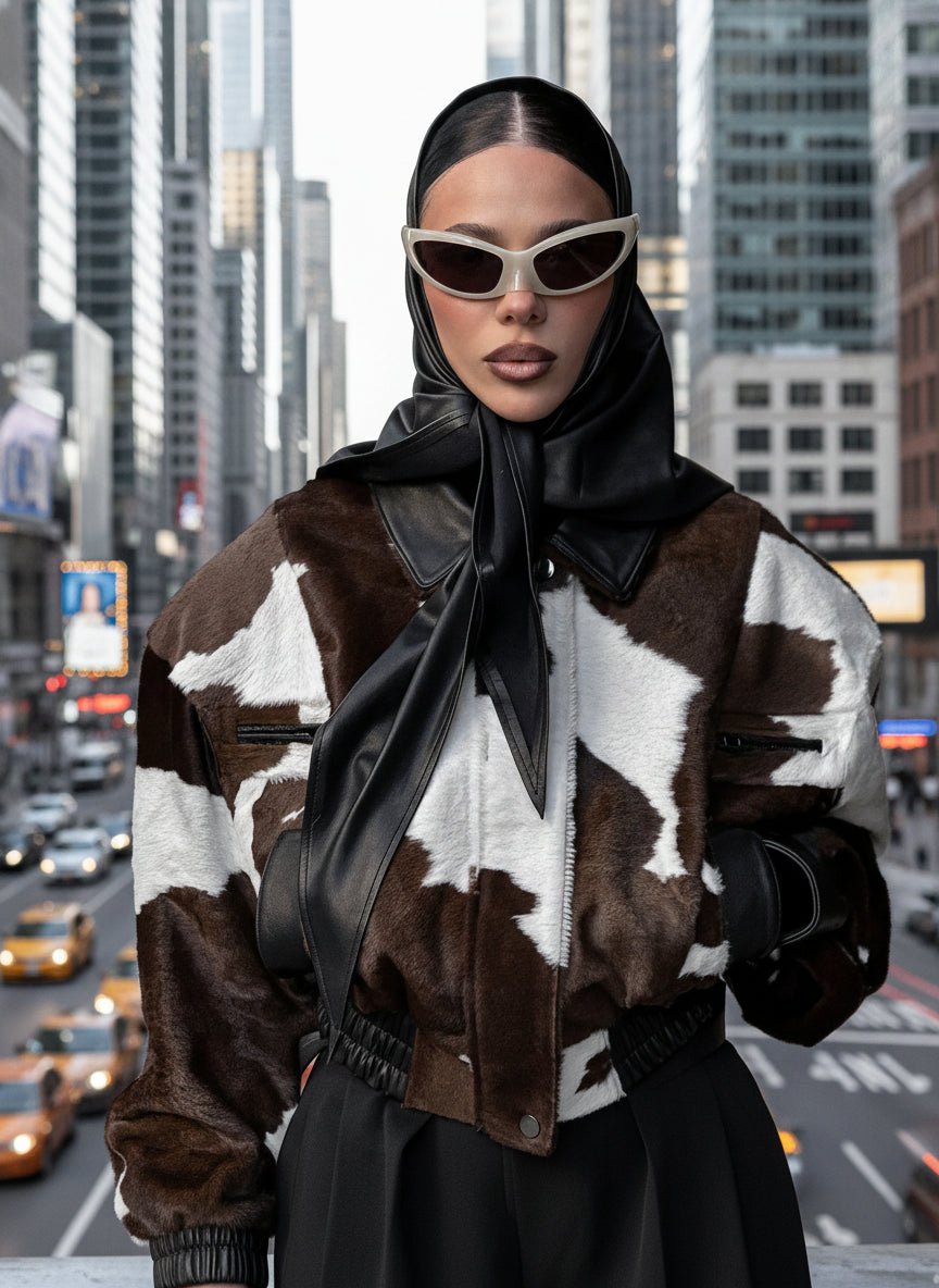 Cow print jacket fall tops fall jacket - GoSobiShop Boutique
