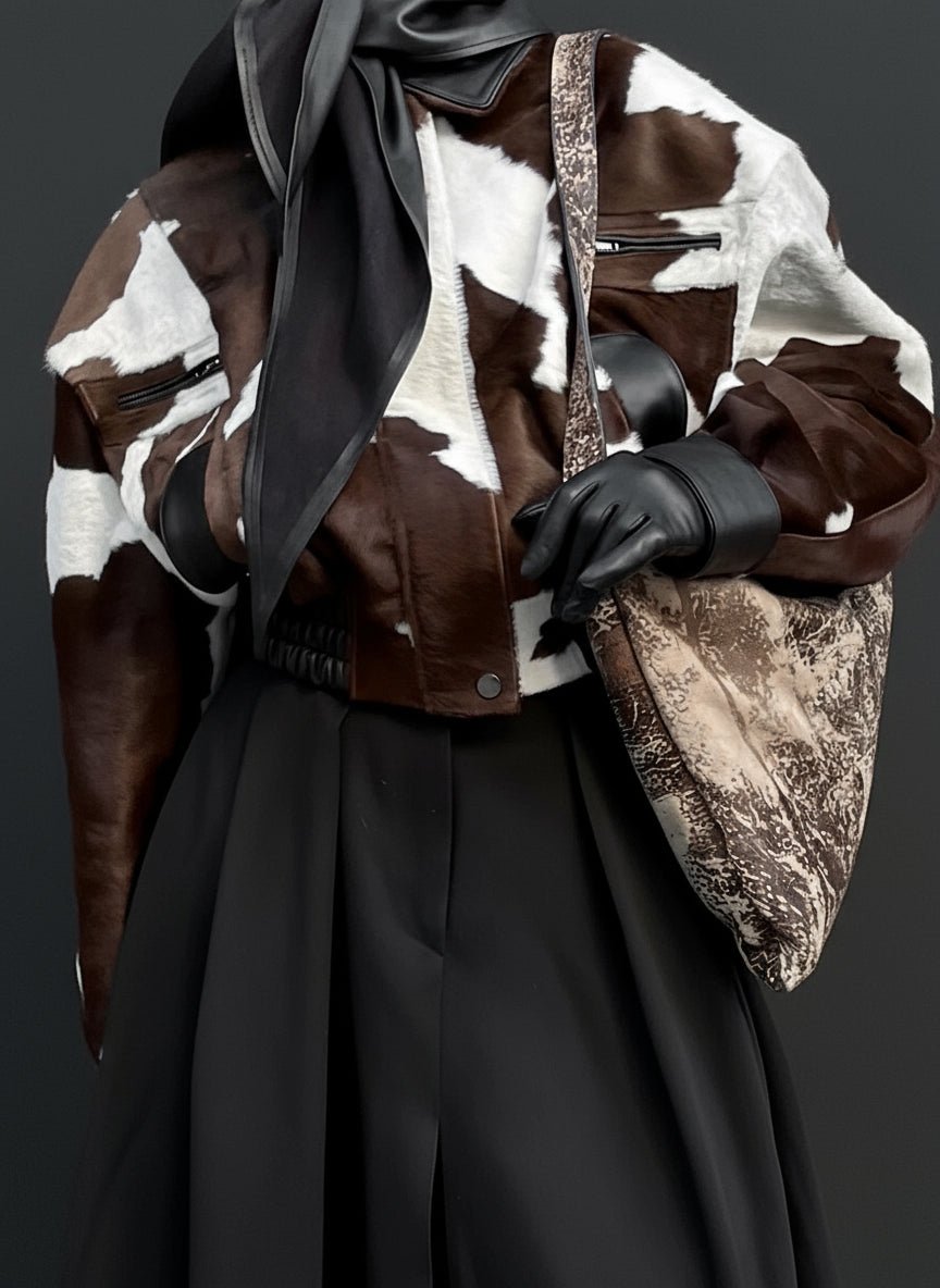 Cow print jacket fall tops fall jacket - GoSobiShop Boutique