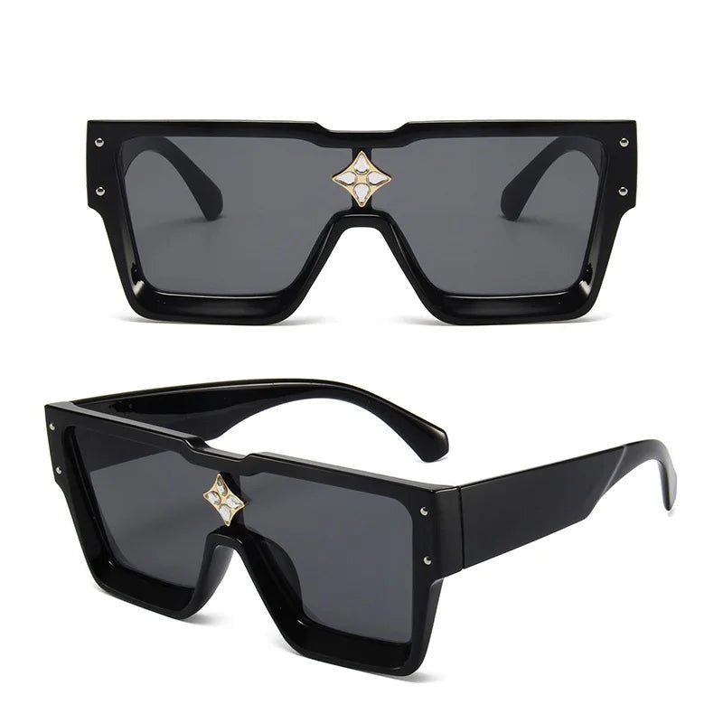 Cyclone-Style Oversized Square Sunglasses | Chunky Frame Luxury-Inspired UV400 Shades - GoSobiShop Boutique