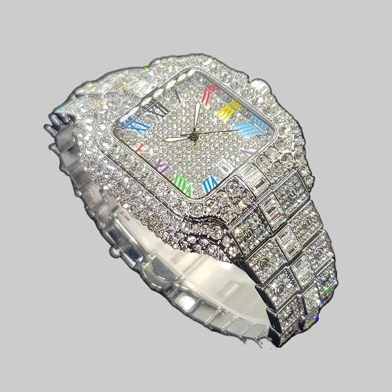 Dee-Ice Iced out multicolors digits wrist watch.