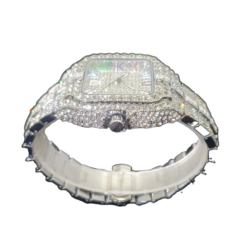 Dee-Ice Iced out multicolors digits wrist watch.