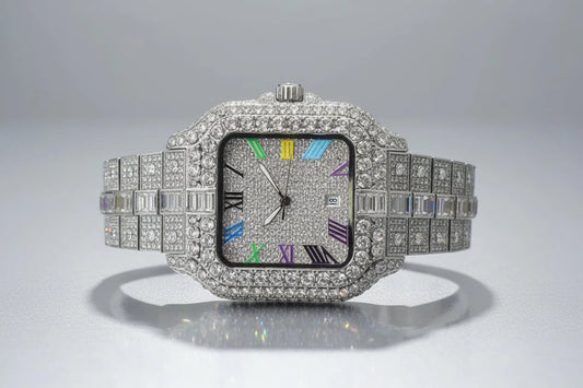 Dee - Ice Iced out multicolors digits wrist watch. - GoSobiShop Boutique