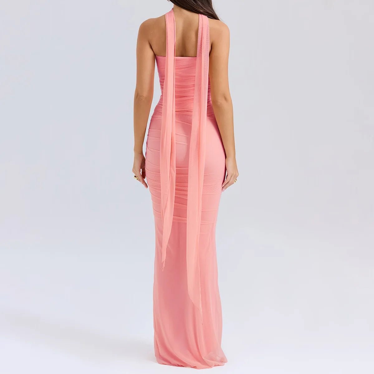 Delight Elegant Scarf Maxi Dress - GoSobiShop Boutique