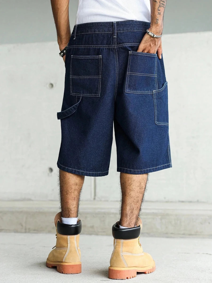 Denim baggy cargo big boy jorts. - GoSobiShop Boutique