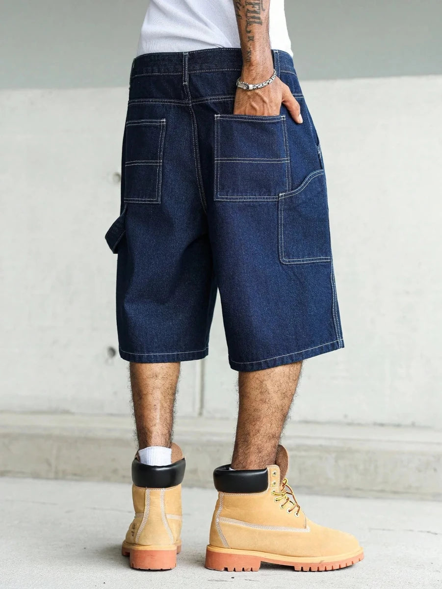 Denim baggy cargo big boy jorts. - GoSobiShop Boutique
