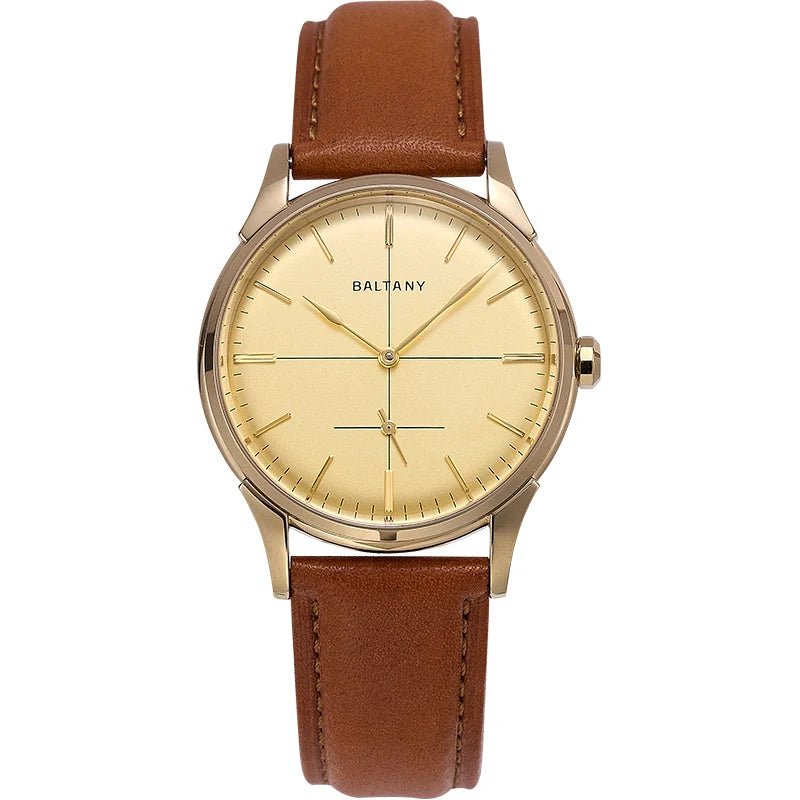 Men Automatic Watch 38.5mm Manual Winding Mechanical Wristwatch 50m Waterproof Small Second Dial.