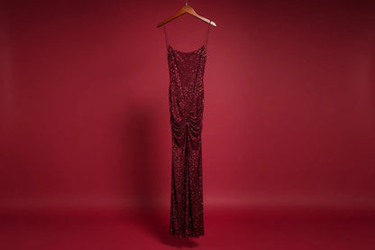 Designer sparkly glitter sequin maxi dress. - GoSobiShop Boutique