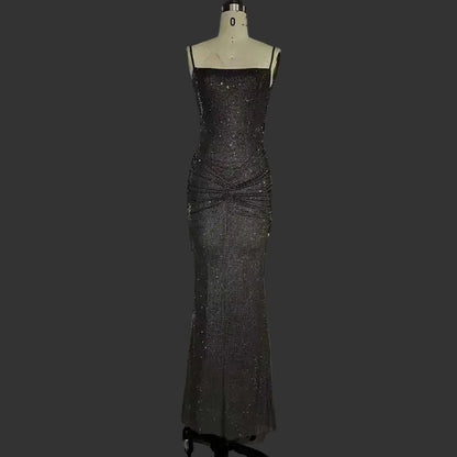 Designer sparkly glitter sequin maxi dress. - GoSobiShop Boutique