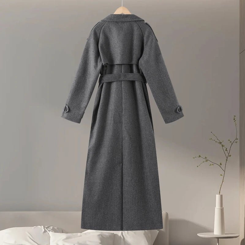 Double breasted oversized long trench coat. - GoSobiShop Boutique