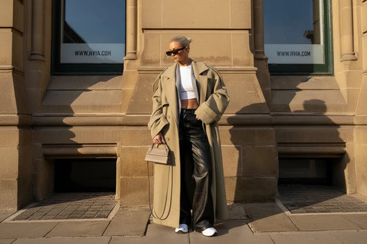 Double breasted oversized long trench coat. - GoSobiShop Boutique