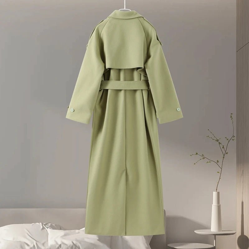 Double breasted oversized long trench coat. - GoSobiShop Boutique