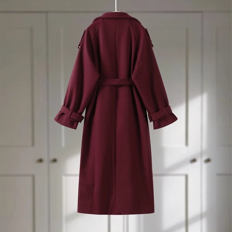 Double breasted oversized long trench coat. - GoSobiShop Boutique
