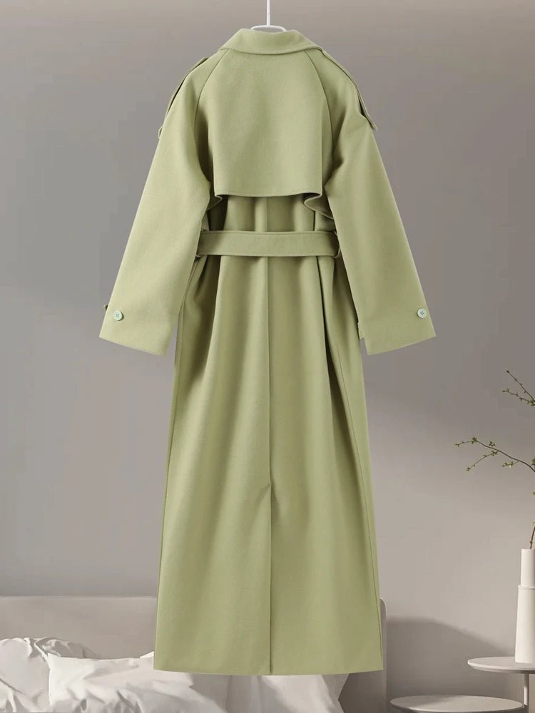 Double breasted oversized long trench coat. - GoSobiShop Boutique