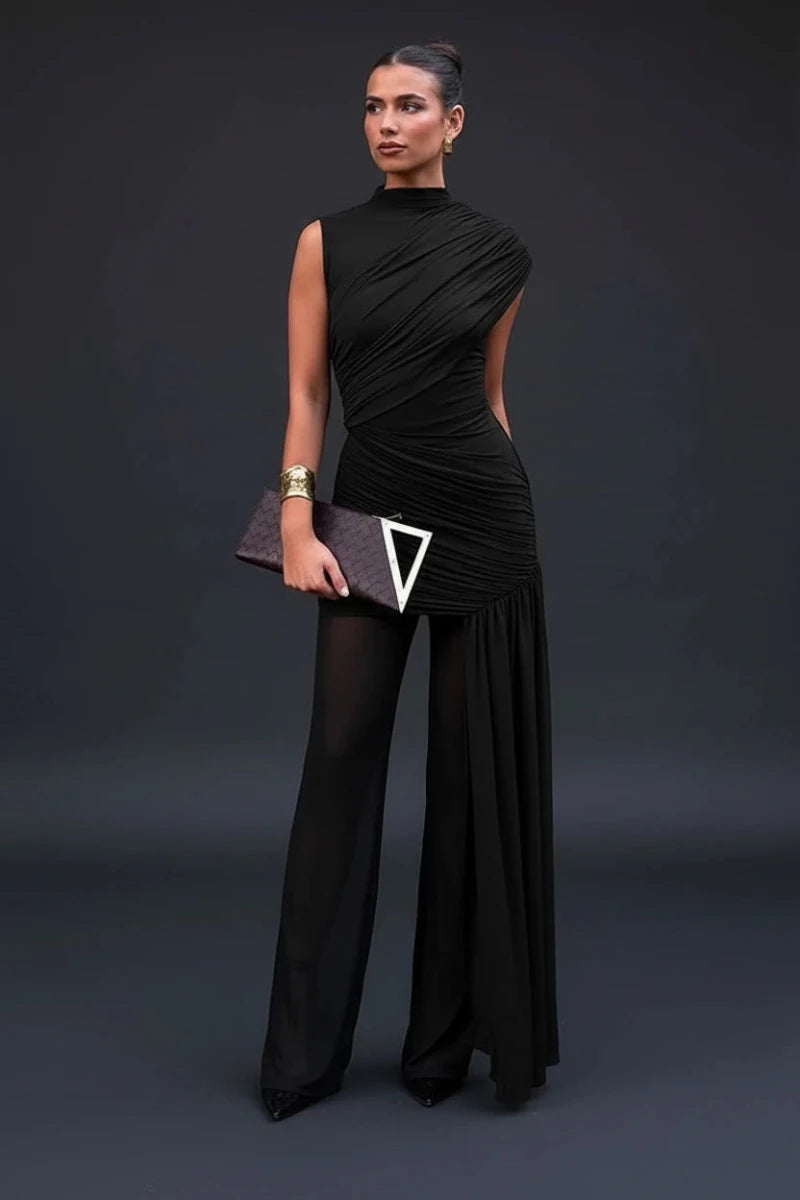 Draped Aryella chocolate mini dress - GoSobiShop Boutique