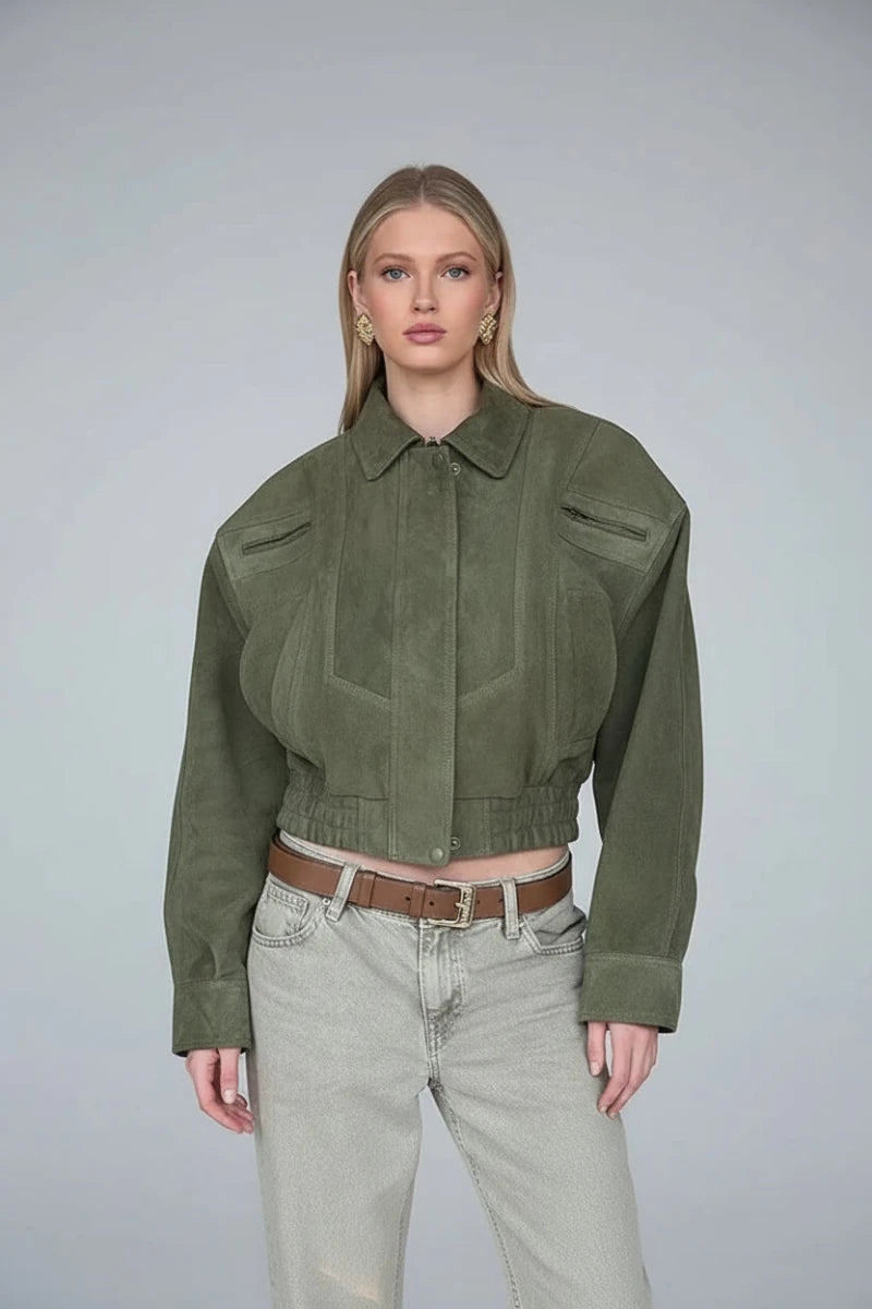 Elara Cropped Lapel Jacket - GoSobiShop Boutique