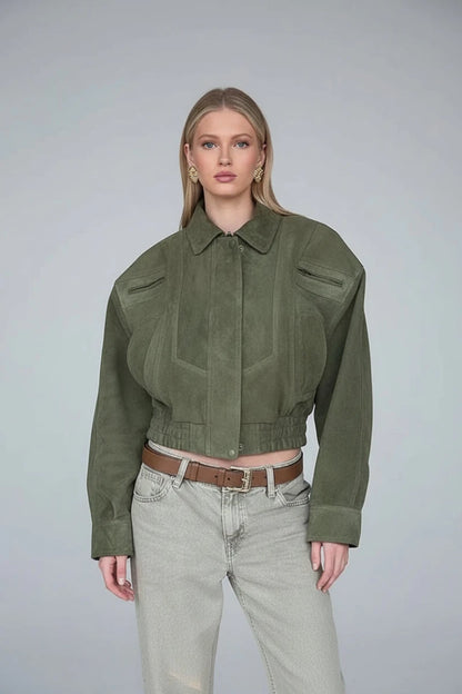 Elara Cropped Lapel Jacket - GoSobiShop Boutique