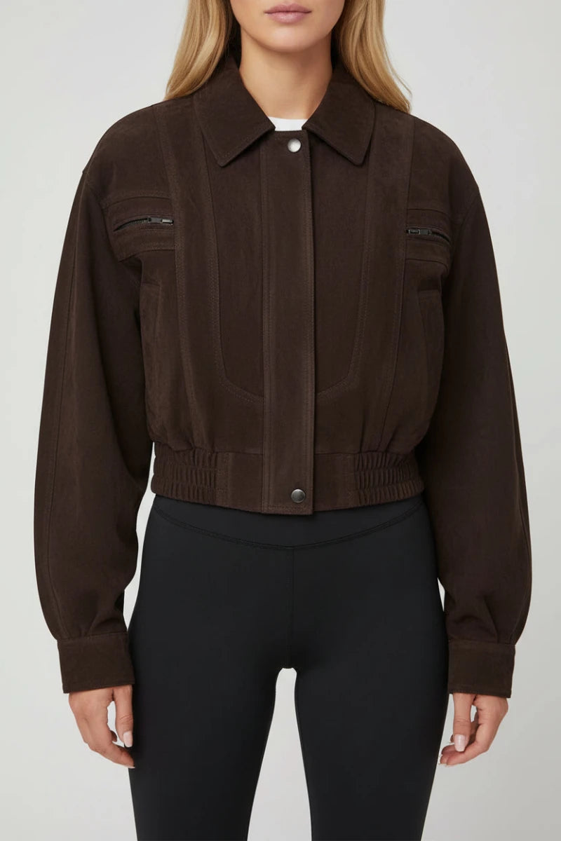 Elara Cropped Lapel Jacket - GoSobiShop Boutique