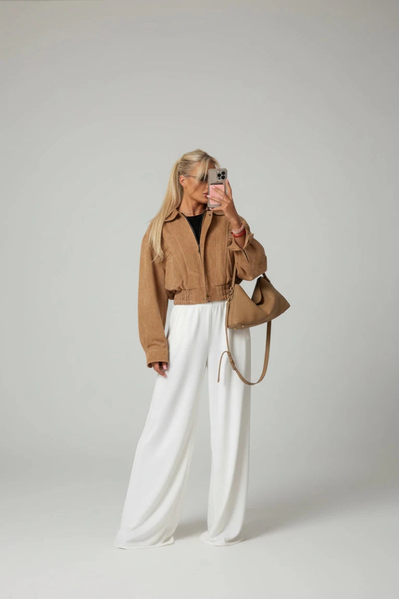 Elara Cropped Lapel Jacket - GoSobiShop Boutique