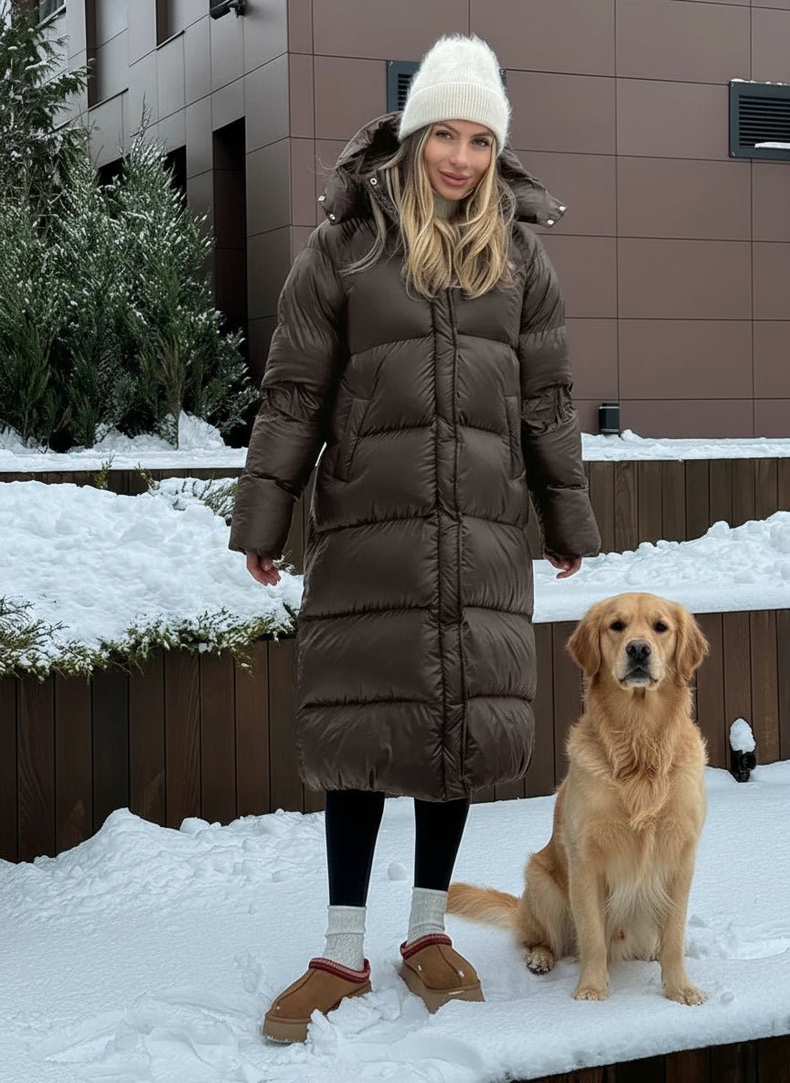 Extra long puffer hooded winter parka coat. - GoSobiShop Boutique