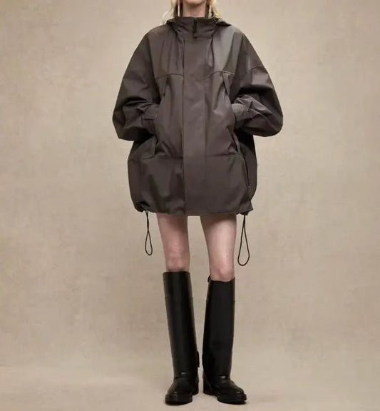 Fall and winter waterproof elastic adjustable waist rain coat fall coats - GoSobiShop Boutique