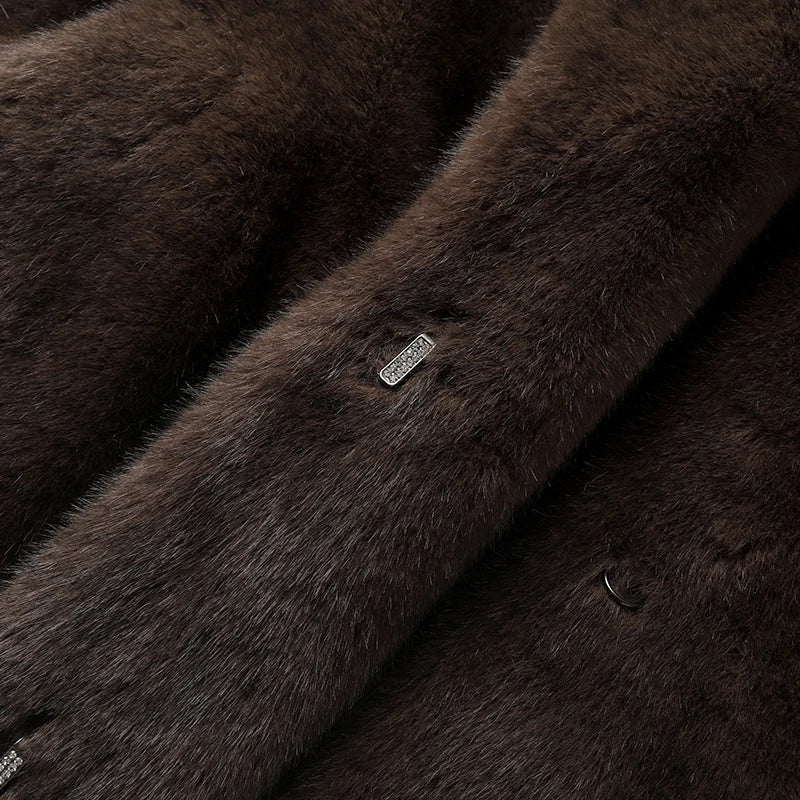 Faux fur long trench coat - GoSobiShop Boutique