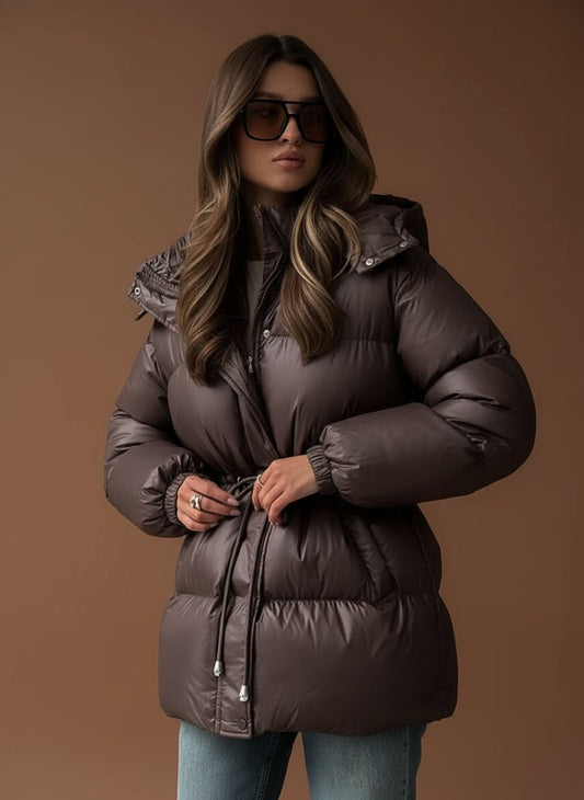 Fit Padded Drawstrings Puffer Jacket. - GoSobiShop Boutique